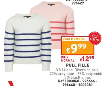 Trafic Pull Fille offre