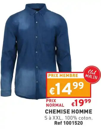 Trafic Chemise Homme offre
