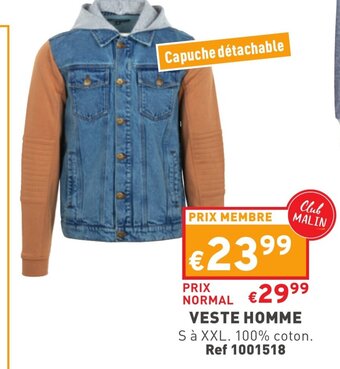 Trafic Veste Homme offre