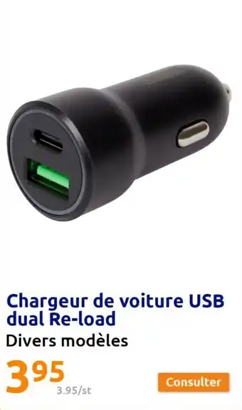 Action Chargeur de voiture USB dual re-load offre