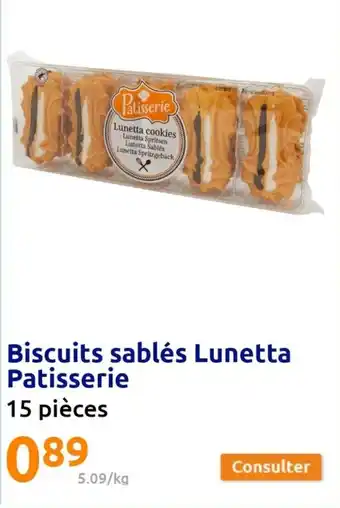 Action Biscuits sablés lunetta patisserie offre