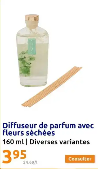 Action Diffuseur de parfum avec fleurs séchées offre