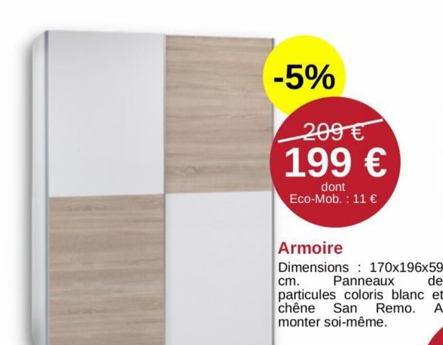 Promo Armoire chez KREABEL