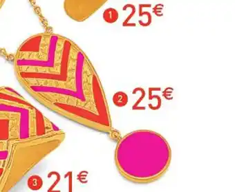 E.Leclerc Bijoux Collier en acier doré et laque offre