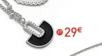 E.Leclerc Bijoux Collier en argent rhodié offre