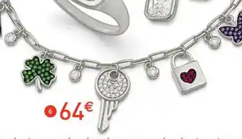 E.Leclerc Bijoux Bracelet en argent rhodié et oxydes de zirconium offre