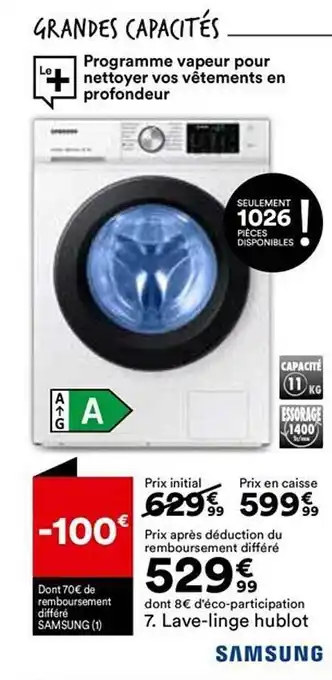 BUT Lave-linge hublot samsung offre