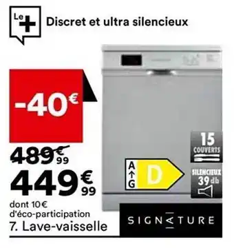 BUT Lave-vaisselle signature offre