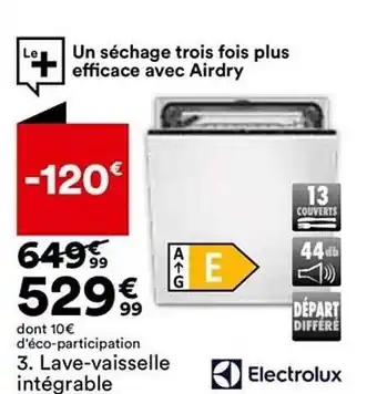 BUT Lave-vaisselle intégrable electrolux offre