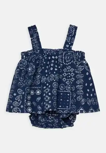 Print tank baby girl family story set - blouse - bandana square blue