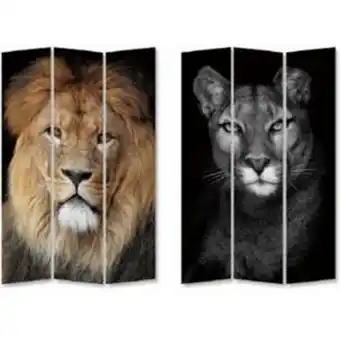 Kare design - paravent lion 120 x 180 cm - promo la chambre design
