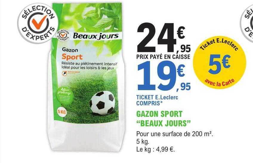 Promo Gazon sport chez E.Leclerc Jardi