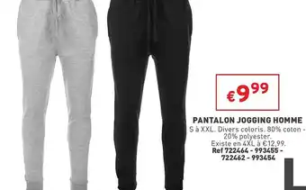 Trafic Pantalon jogging homme offre