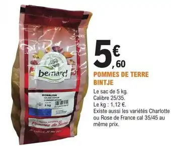E.Leclerc Jardi Pommes de terre bintje offre