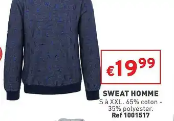 Trafic Sweat homme offre