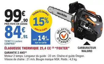 E.Leclerc Jardi Élagueuse thermique 25.4 cc offre