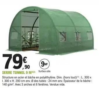 E.Leclerc Jardi Serre tunnel 9m offre