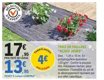 E.Leclerc Jardi Toile de paillage offre