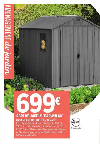 E.Leclerc Jardi Abri de jardin offre