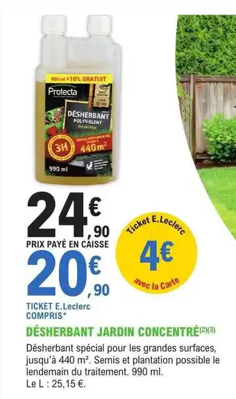 E.Leclerc Jardi Désherbant jardin concentré offre
