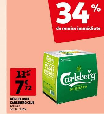Auchan Bière blonde carlsberg club offre