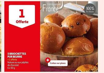 Auchan 5 briochettes pur beurre offre