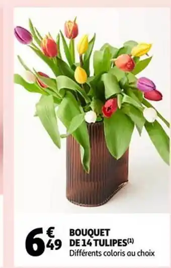 Auchan Bouquet de 14 tulipes offre