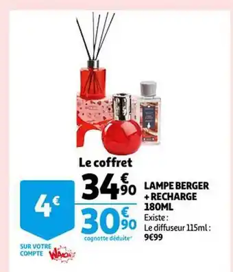 Auchan Lampe berger + recharge 180ml offre