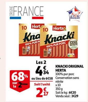 Auchan Knacki original herta offre