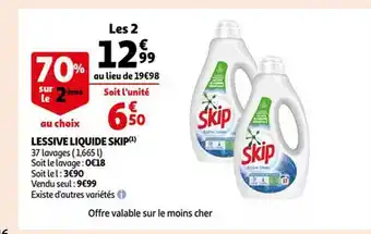 Auchan Lessive liquide skip offre