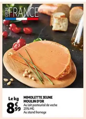 Auchan Mimolette jeune moulin d'or offre