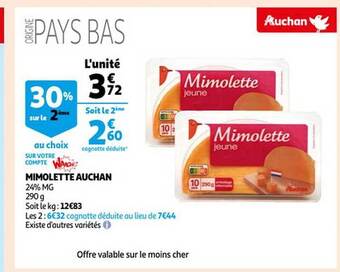 Auchan Mimolette auchan offre
