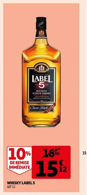 Auchan Whisky label 5 offre