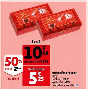 Auchan Mon chéri ferrero offre