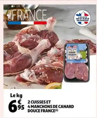 Auchan 2 cuisses et 4 manchons de canard douce france offre