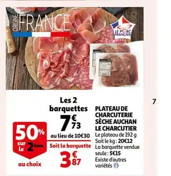 Auchan Plateau de charcuterie sèche auchan le charcutier offre