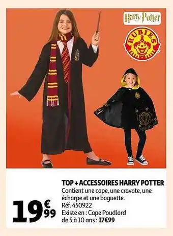 Auchan Top + accessoires harry potter offre