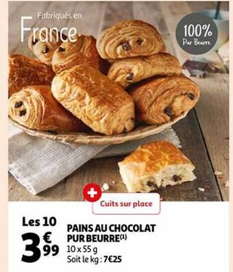 Auchan Pains au chocolat pur beurre offre