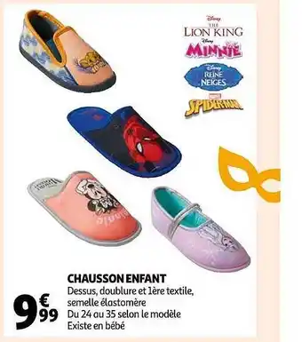Auchan Chausson enfant offre