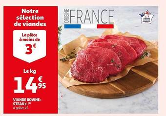 Auchan Viande bovine : steak offre