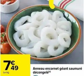 Anneau encornet géant saumiré décongelé