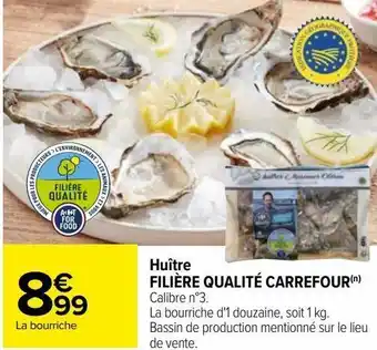 Carrefour Huitre filière qualitè carrefour offre