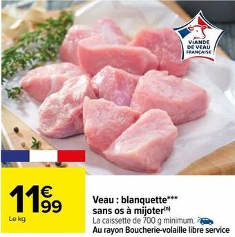 Carrefour Veau: blanquette sans os à mijoter offre