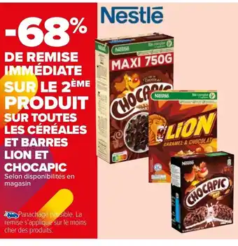 Carrefour Market Sur Toutes Les Céréales et Barres Lion et Chocapic offre