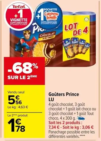 Carrefour Market Goûters Prince LU offre