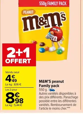Carrefour Market M&M's Peanut Family Pack offre