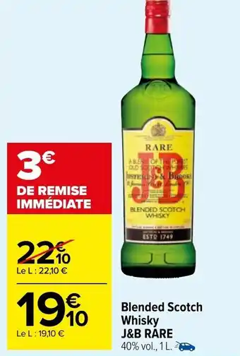 Carrefour Market Blended Scotch Whisky J&B Rare offre