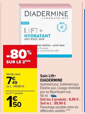 Carrefour Market Soin Lift + Diadermine offre
