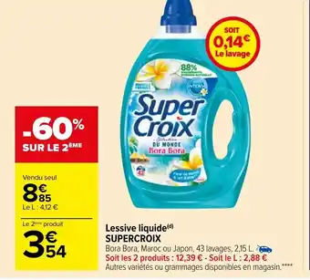 Carrefour Market Lessive Liquide Supercroix offre