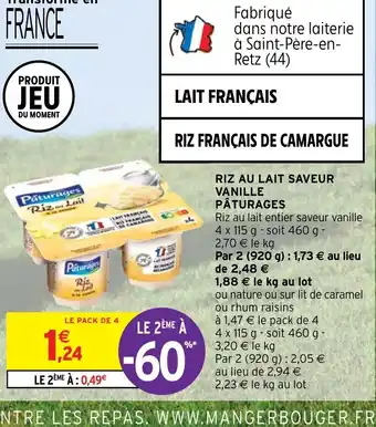 Intermarché Express Riz Au Lait Saveur Vanille Pâtugares offre